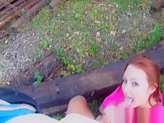 Pickedup european babe sucks cock on spycam